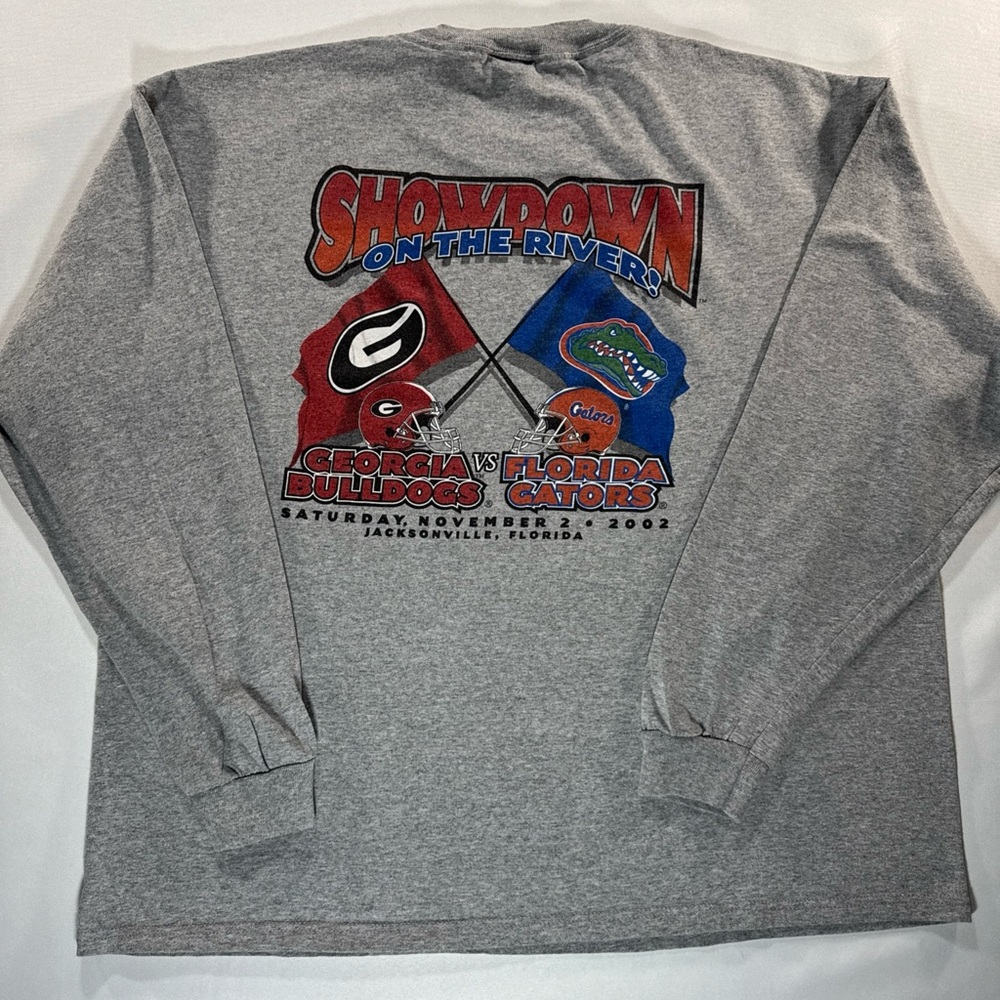 Vintage Y2K Georgia Bulldogs vs. Florida Gators Rival 2002 Graphic XL LS T-Shirt - Picture 5 of 7